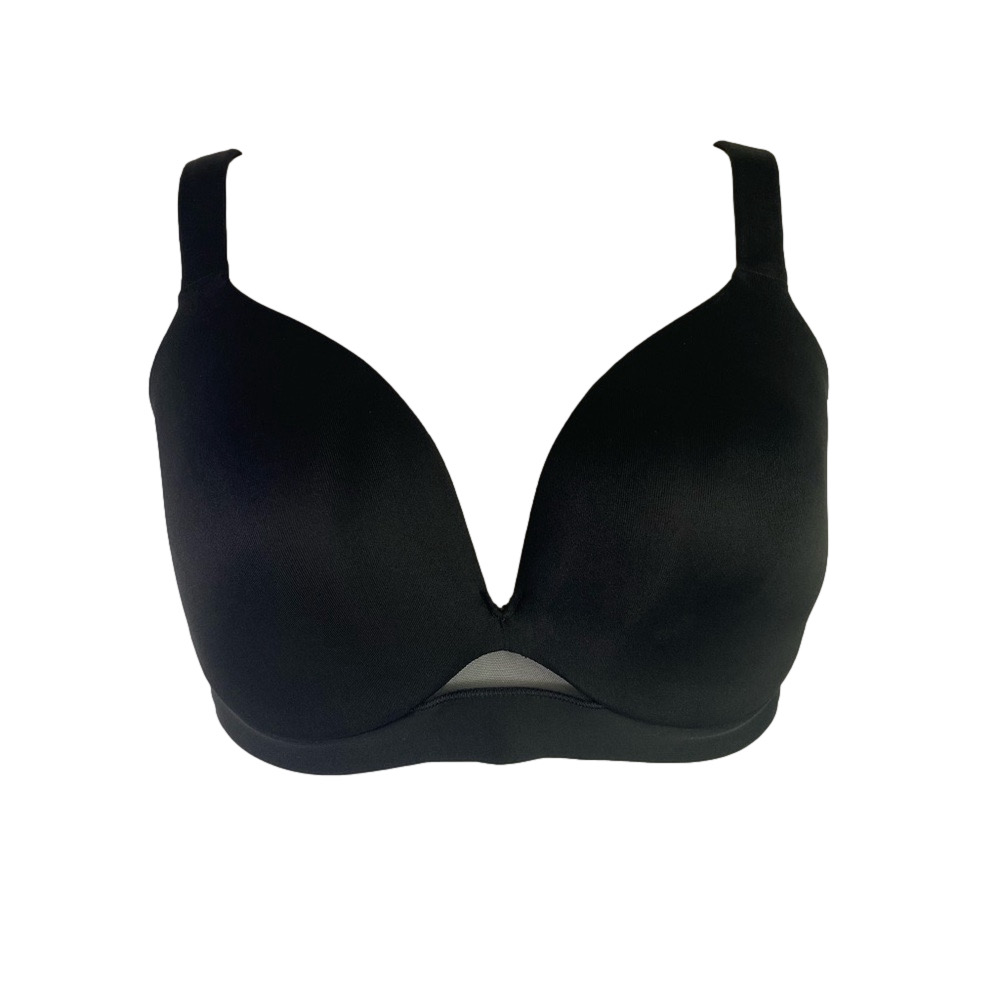 Cacique Lane Bryant Black Comfort Bliss Lightly Lined Underwire Plunge SKU0758